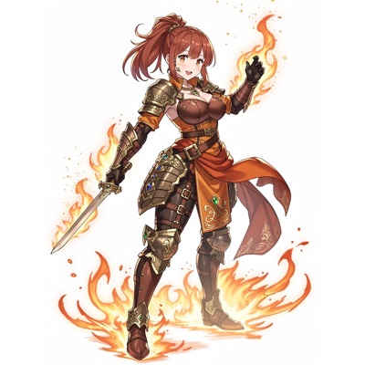 紅蓮の戦士テト（基本形態）のイラスト